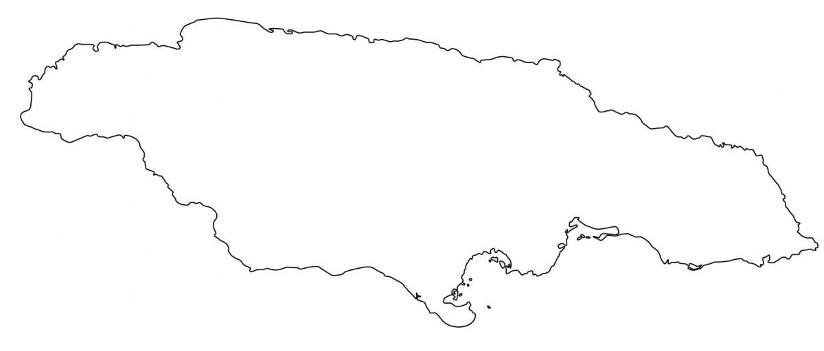 peta kosong jamaica dengan sempadan