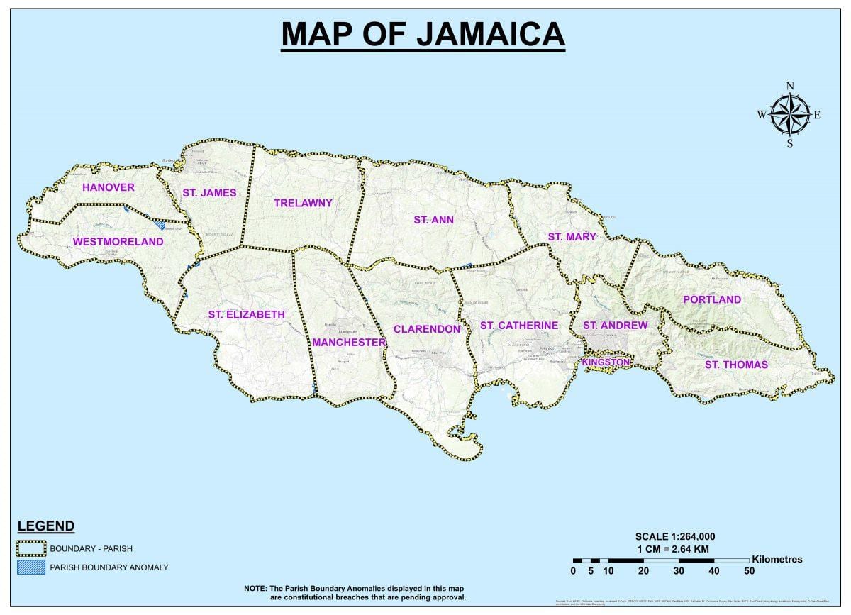 Peta jamaica kawasan