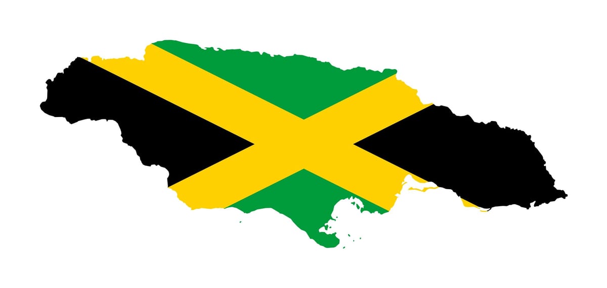 Peta jamaica vektor