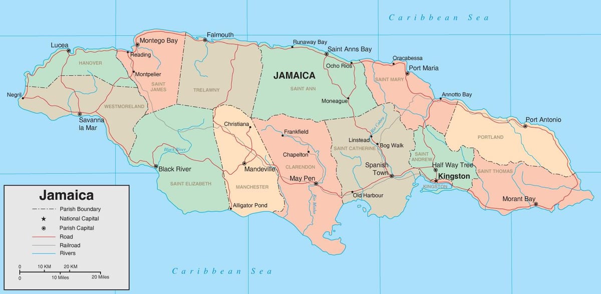 Peta politik jamaica