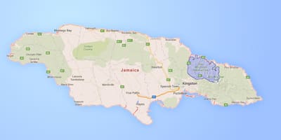 Peta gunung biru jamaica