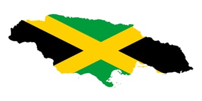Peta jamaica bendera 