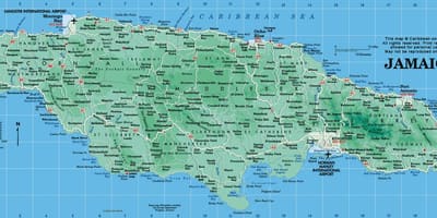 Geografi peta jamaica