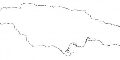 Peta kosong jamaica dengan sempadan
